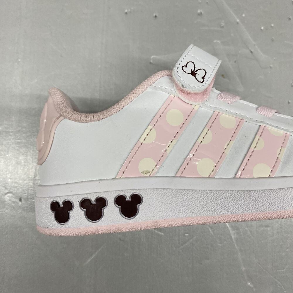 adidas Disney Minnie Mouse Grand Court Girls Shoes Pink White JR8134 Size 12